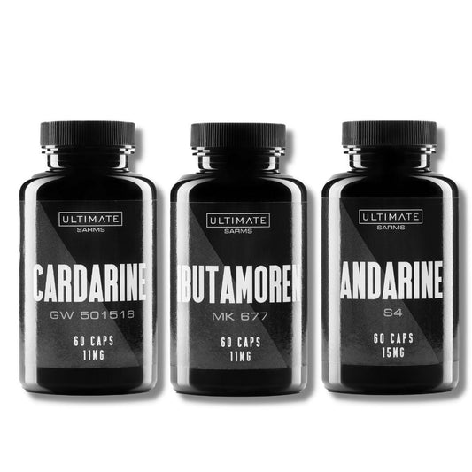 САРМс Стак Кардарин (Cardarine GW-501516) Ибутаморен (Ibutamoren MK-677) Андарин (Andarine S4) за горене на мазнини